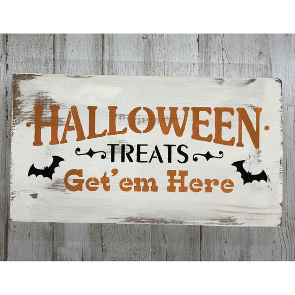Hand Crafted Other - Halloween Treats Get Em Here Wall Hanging